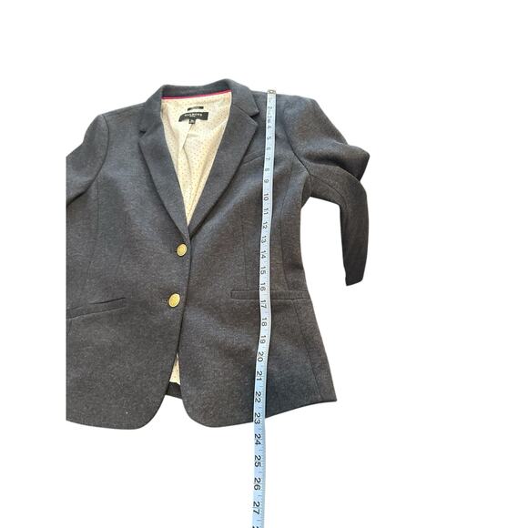 Talbots Charcoal Gray Office Work Career Business Aberdeen Blazer Size 10P - Picture 12 of 13